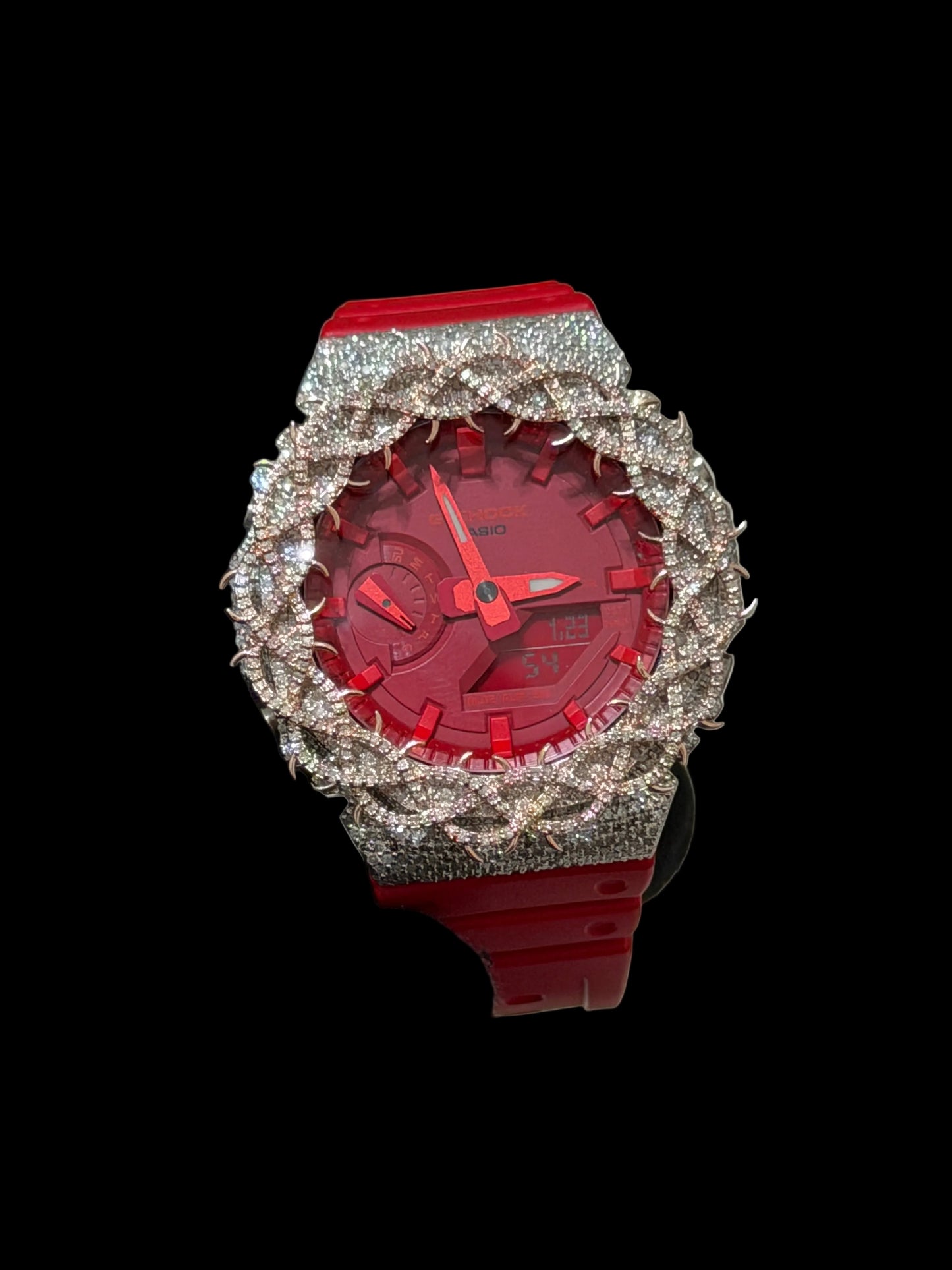 Casio Natural 6CT VS Diamond G Shock, Two Tone Rose White With Thorn/Crown