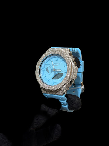VS Natural Diamond Casio G Shock 5CT Exclusive Blue