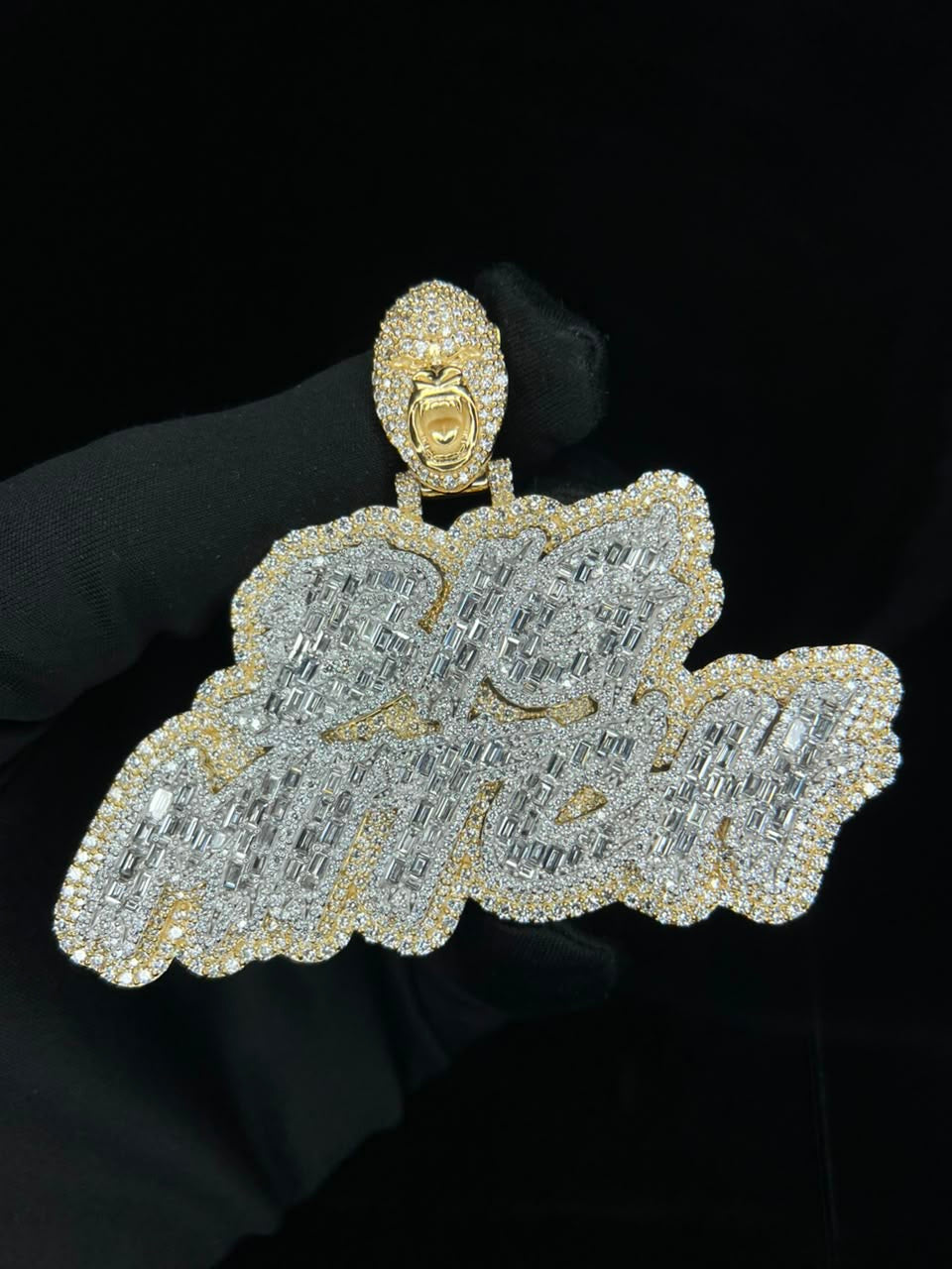 10K Gold Custom Charm , VVS Lab Diamonds